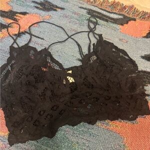 Free People Black Lace Bralette